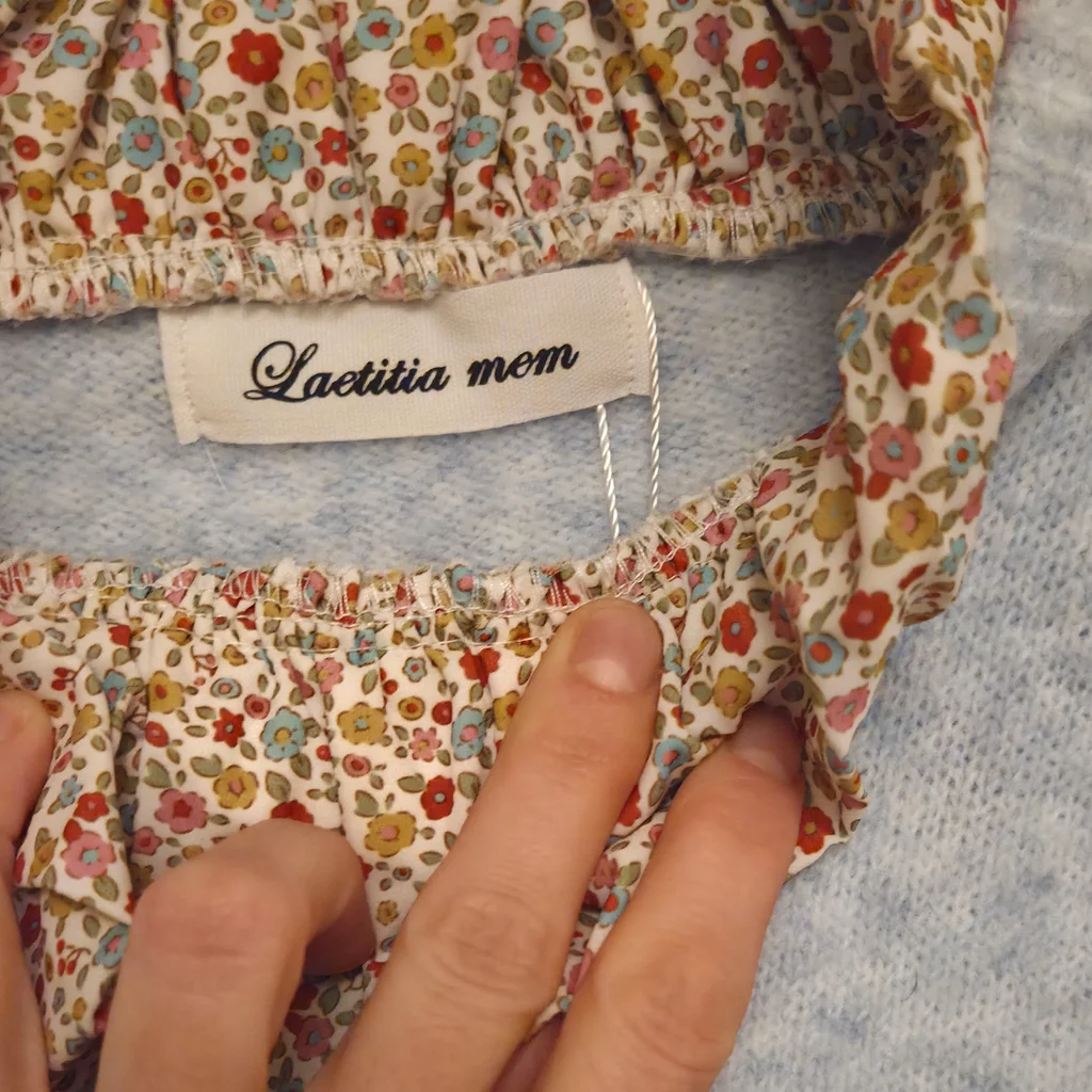 Blusa azul gola liberty – photo 3